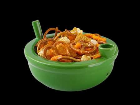 Roast And Toast Green Ceramic Munchies Bowl Pipe Fashion