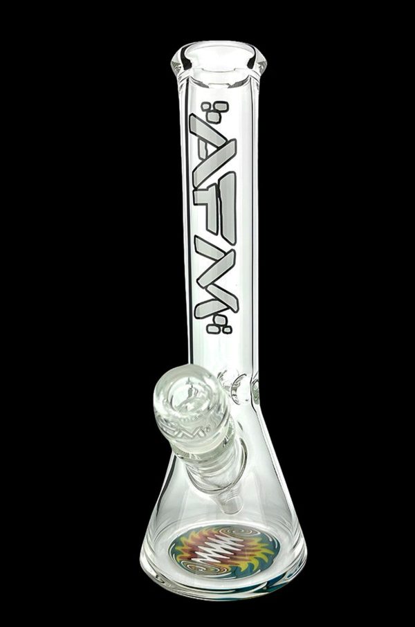 AFM Glass Rasta Clear Glass Mini Beaker Bong For Discount