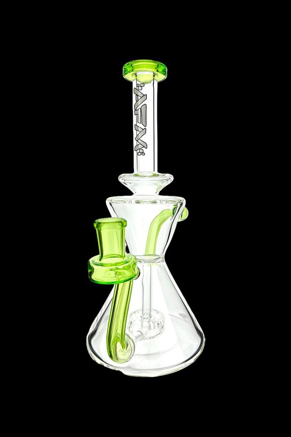 AFM Glass Tulip Clear Glass Recycler Water Pipe Fashion