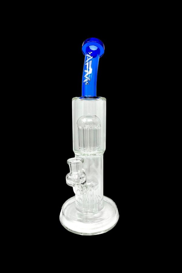 AFM Glass Double Cosmos Clear Glass Water Pipe Online now