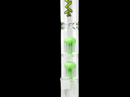 AFM Glass Ripper Double Arm Perc Glass Straight Tube Bong For Sale