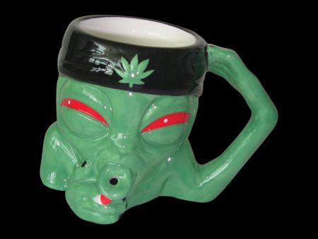 Ceramic  Stoner Alien  Mug Pipe Online now