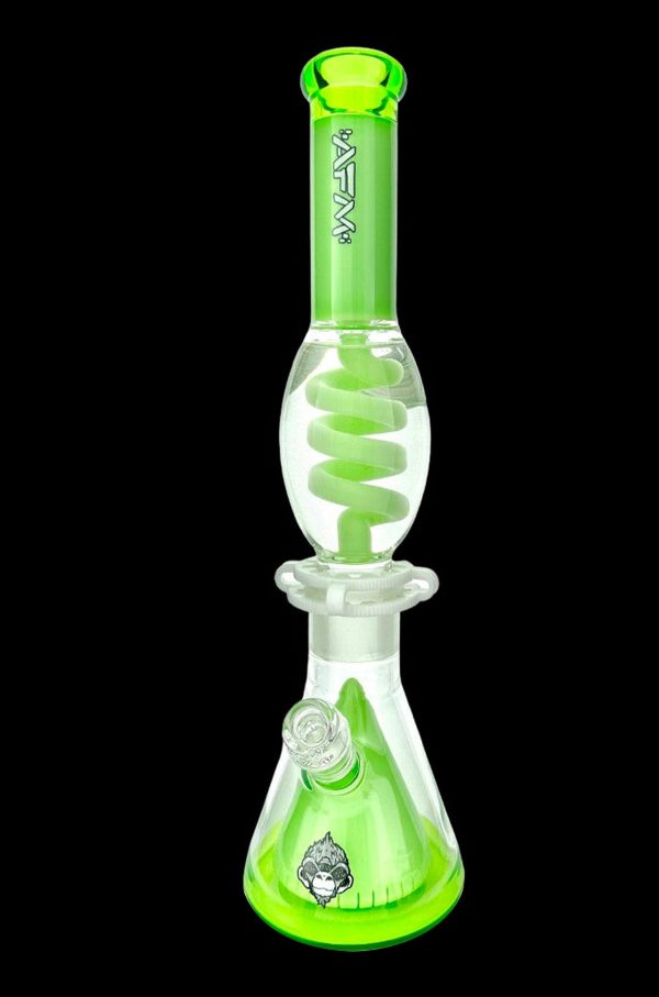 AFM Glass UFO Pyramid Glass Freezable Coil Beaker Bong For Cheap