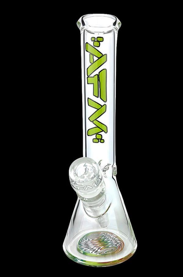 AFM Glass Rasta Clear Glass Mini Beaker Bong For Discount