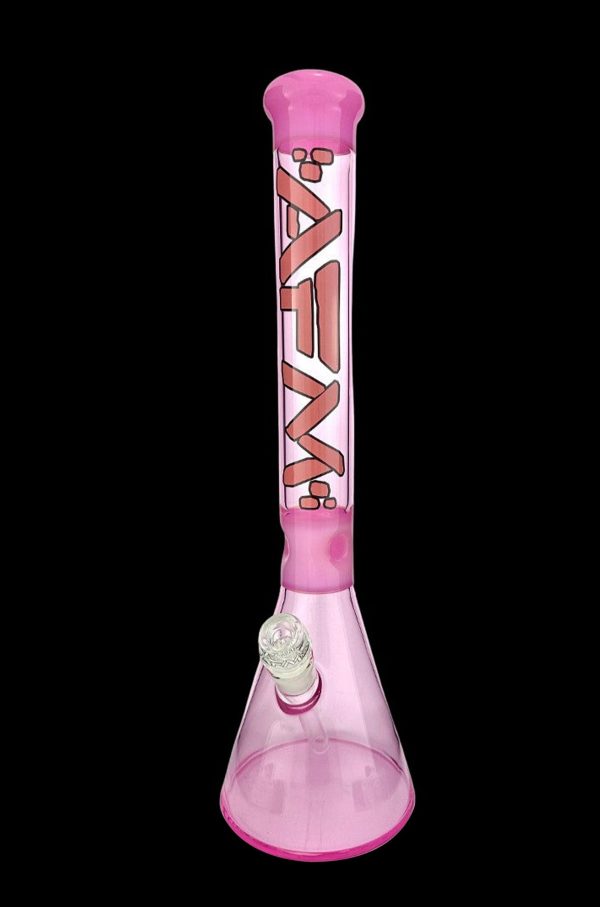 AFM Glass Pulsar Double Pink Glass Beaker Bong on Sale