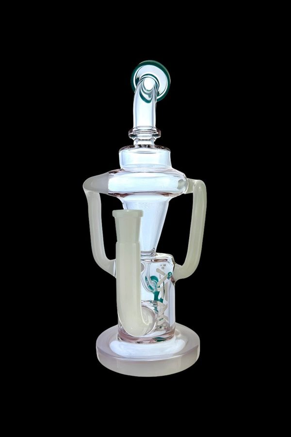 AFM Glass Palermo Double Glass Recycler Water Pipe Hot on Sale