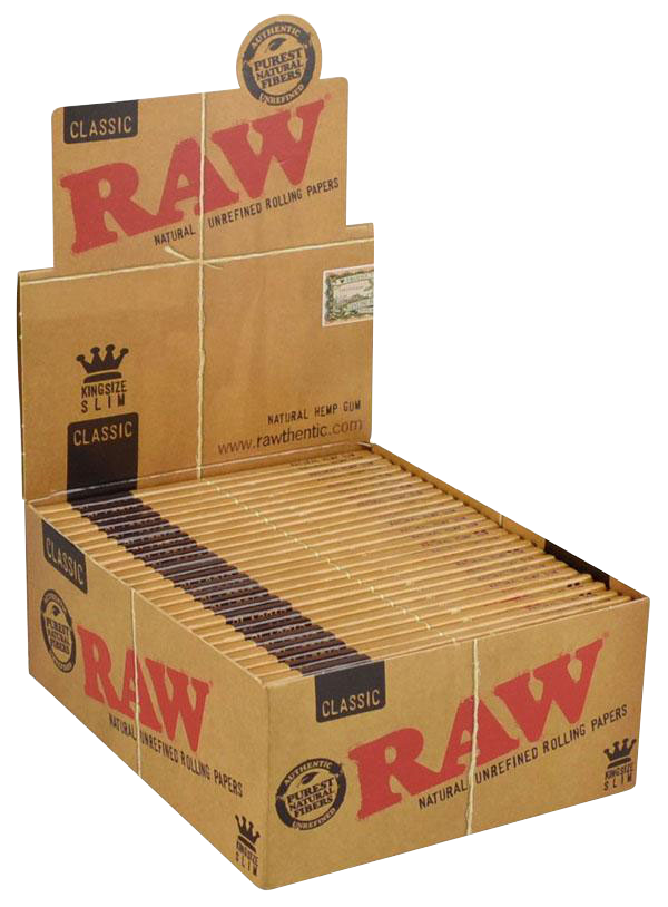 RAW Classic Kingsize Wide or Slim Rolling Papers - 50 Pack Sale