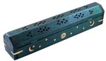 12 Inch Celestial Coffin Incense Burner - Green For Sale