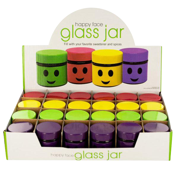 Happy Face Storage Jar - Bulk 24 Pack Hot on Sale