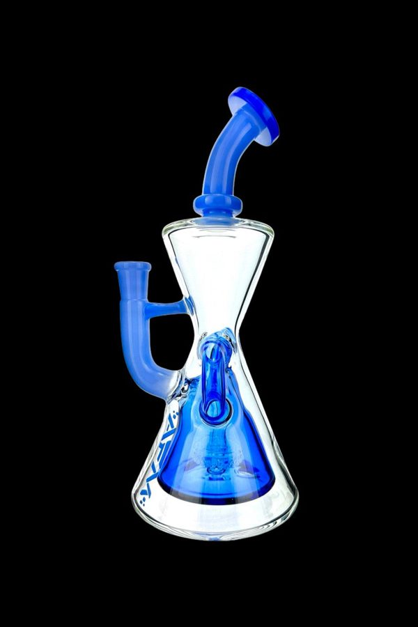 AFM Glass Hour Glass Colored Recycler Water Pipe For Sale