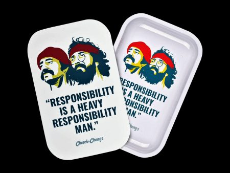 Cheech & Chong x Pulsar Metal Rolling Tray with Lid - Responsibility Online Hot Sale