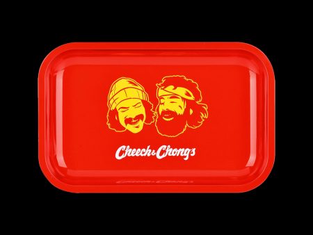 Cheech & Chong x Pulsar Metal Rolling Tray - Red Faces Online Hot Sale