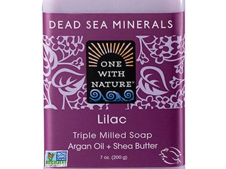 ONE WITH NATURE - Dead Sea Mineral Lilac Bar Soap  - 7 oz. (200 g) Discount