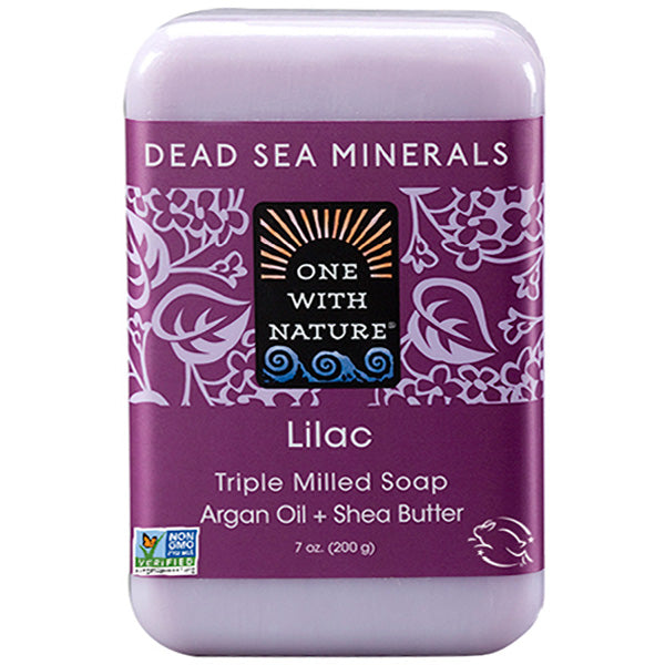 ONE WITH NATURE - Dead Sea Mineral Lilac Bar Soap  - 7 oz. (200 g) Discount