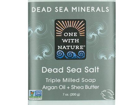 ONE WITH NATURE - Dead Sea Salt Bar Soap - 7 oz. (200 g) on Sale