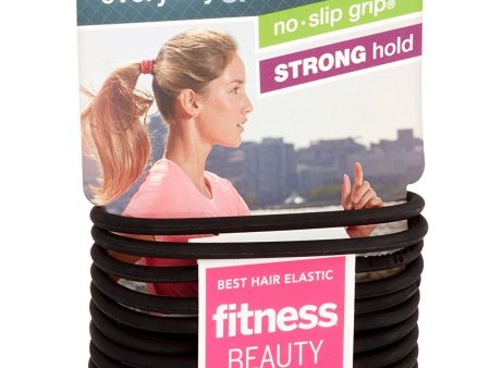 SCUNCI - The Evolution No Slip Grip Gel Hair Ties Black - 14 Count Fashion