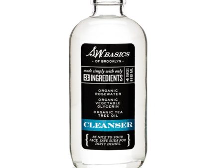 S.W. BASICS - Organic Cleanser with Rosewater, Vegetable Glycerin and Tea Tree Oil - 4 fl. oz. (118 ml) Hot on Sale