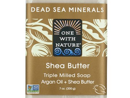 ONE WITH NATURE - Dead Sea Mineral Shea Butter Bar Soap - 7 oz. (200 g) Fashion