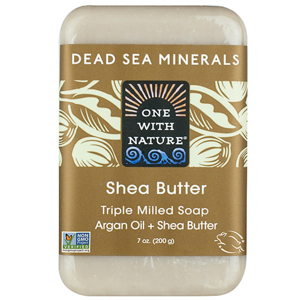 ONE WITH NATURE - Dead Sea Mineral Shea Butter Bar Soap - 7 oz. (200 g) Fashion