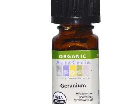 AURA CACIA - Organic Essential Oil Geranium - 0.25 fl. oz. (7.4 ml) Supply