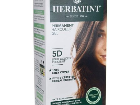 HERBATINT - Permanent Herbal Haircolour Gel 5D Light Golden Chestnut - 135 ml For Sale