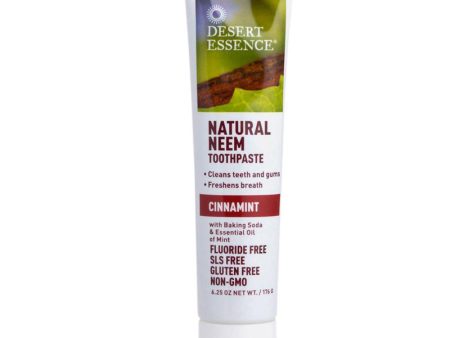 DESERT ESSENCE - Neem Cinnamint Toothpaste - 6.25 oz. (176 g) For Sale