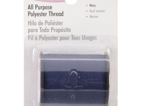 SINGER - All Purpose Polyester Thread Navy - 150 Yards Discount