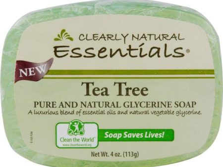 CLEARLY NATURAL - Glycerine Bar Soap Tea Tree - 4 oz. (113 g) For Discount