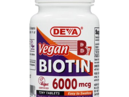 DEVA - Vegan Biotin 6000 mcg - 90 Tablets Cheap