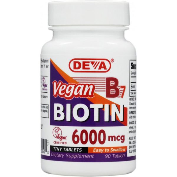 DEVA - Vegan Biotin 6000 mcg - 90 Tablets Cheap