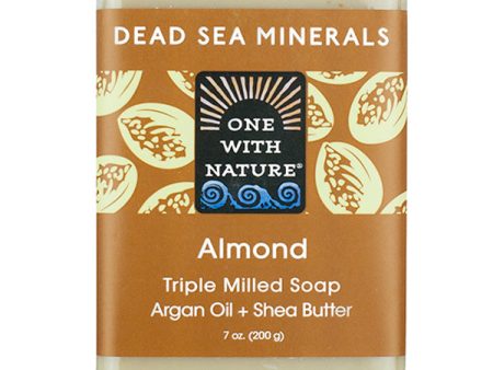 ONE WITH NATURE - Dead Sea Mineral Almond Bar Soap - 7 oz. (200 g) Cheap