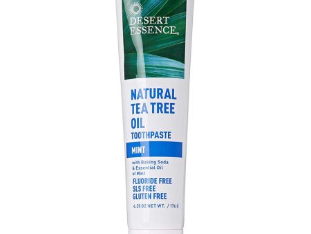 DESERT ESSENCE - Natural Tea Tree Mint Toothpastes - 6.25 oz. (176 g) For Discount