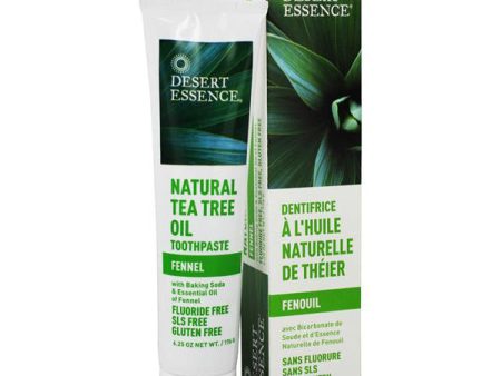 DESERT ESSENCE - Natural Tea Tree Fennel Toothpastes - 6.25 oz. (176 g) Online Sale