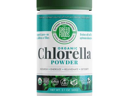 GREEN FOODS - Organic Chlorella Powder - 2.1 oz. (60 g) Online Hot Sale