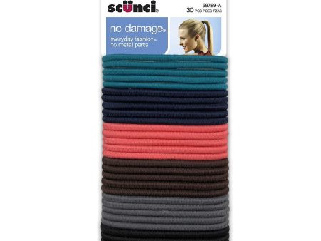 SCUNCI - No Damage Effortless Beauty Large Multicolor Elastics - 30 Count Discount